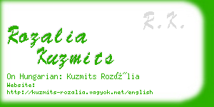 rozalia kuzmits business card